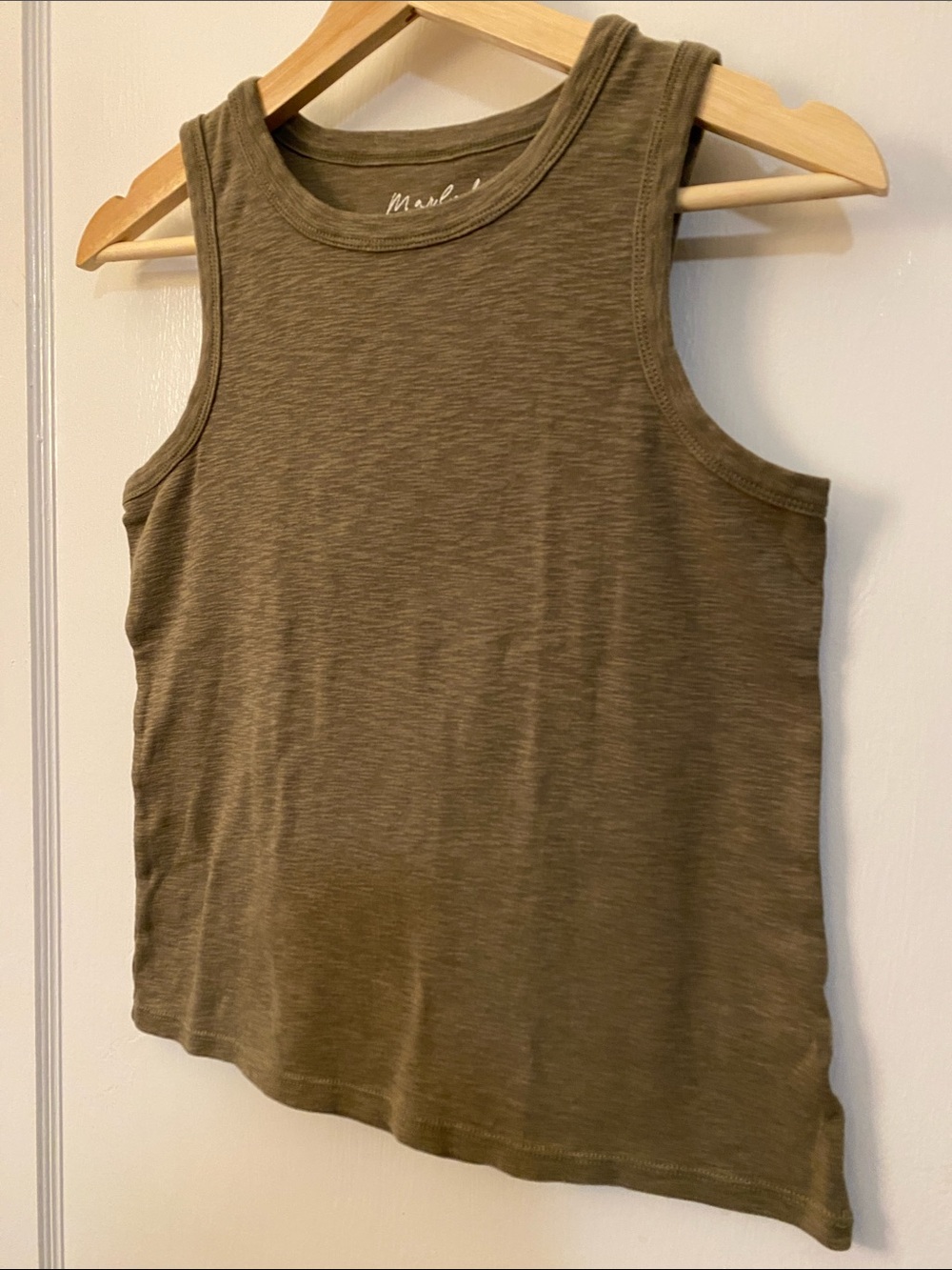 Marled Essentials Olive Green Tank Top Women’s Size Medium - Picture 4 of 8